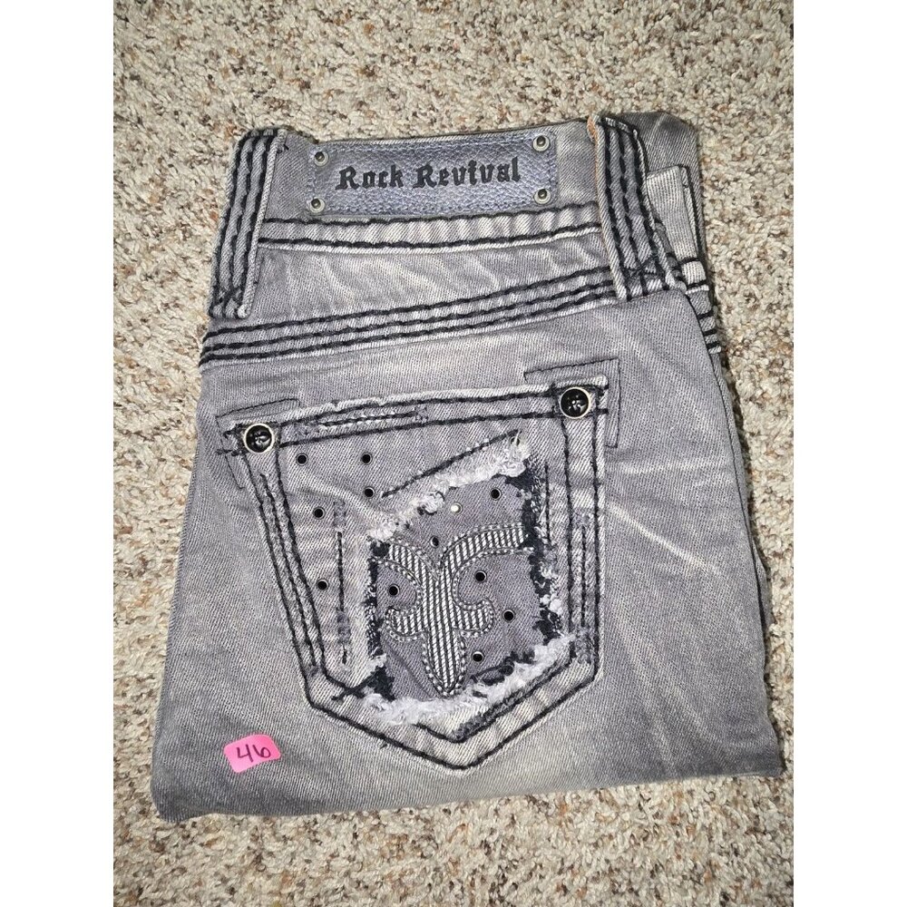 Womens Rock Revival Skinny Jeans Size 26 / 30.5' Inseam /lsia Skinny